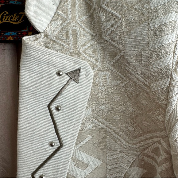 Vintage Country Western Tapestry Jacket Circle T 80s 90s Boho Festival FP vibe - Picture 4 of 10